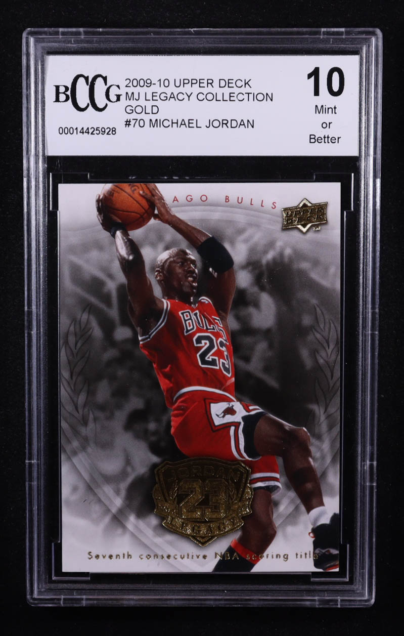 Michael Jordan 2009-10 Upper Deck Michael Jordan Legacy Collection Gold #70 (BCCG 10) at PristineAuction.com Michael Jordan 2009-10 Upper Deck Michael Jordan Legacy Collection Gold #70 (BCCG 10) at PristineAuction.com