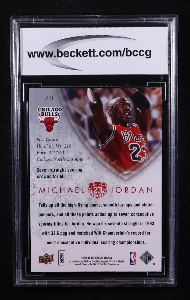 Michael Jordan 2009-10 Upper Deck Michael Jordan Legacy Collection Gold #70 (BCCG 10) at PristineAuction.com Michael Jordan 2009-10 Upper Deck Michael Jordan Legacy Collection Gold #70 (BCCG 10) at PristineAuction.com