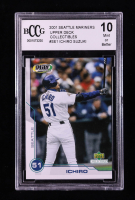 Ichiro Suzuki 2001 Upper Deck Collectibles Playmakers #SE1 RC (BCCG 10) at PristineAuction.com
