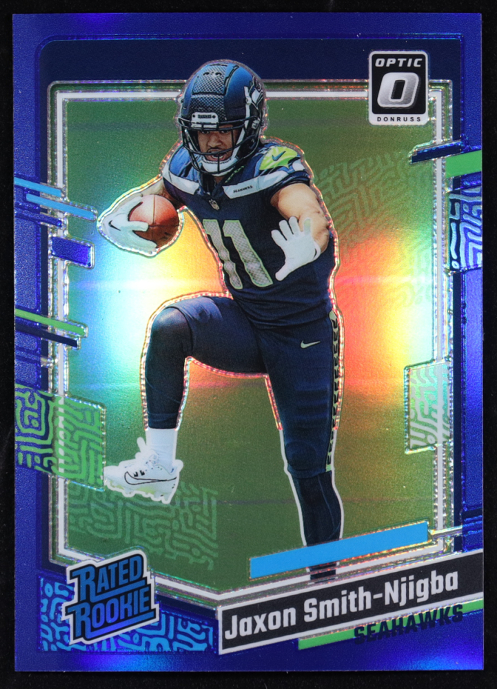 Jaxon Smith-Njigba 2023 Donruss Optic Blue #293 RR RC #002/199