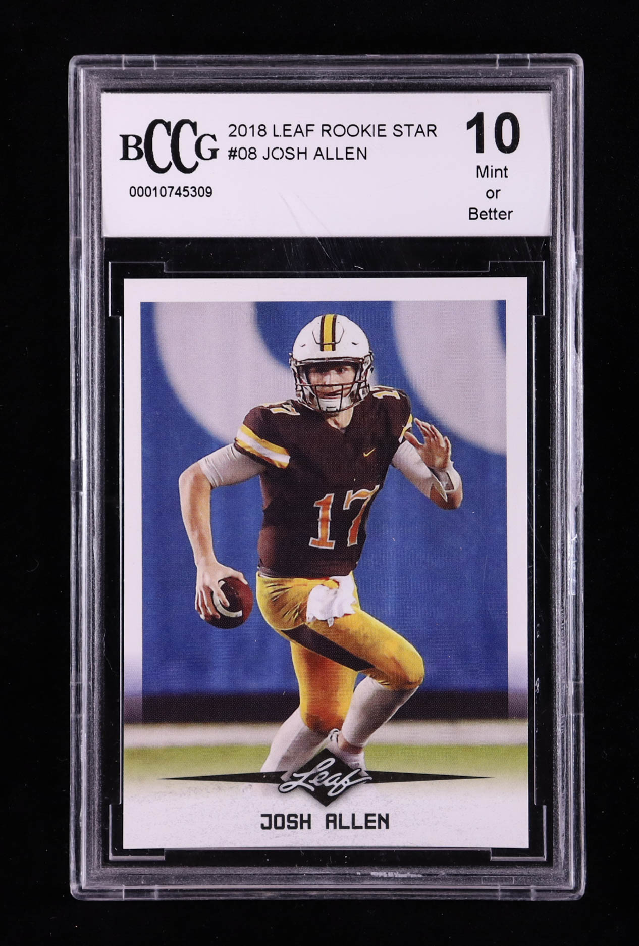 Josh Allen 2018 Leaf Rookie Star #08 RC (BCCG 10) at PristineAuction.com Josh Allen 2018 Leaf Rookie Star #08 RC (BCCG 10) at PristineAuction.com