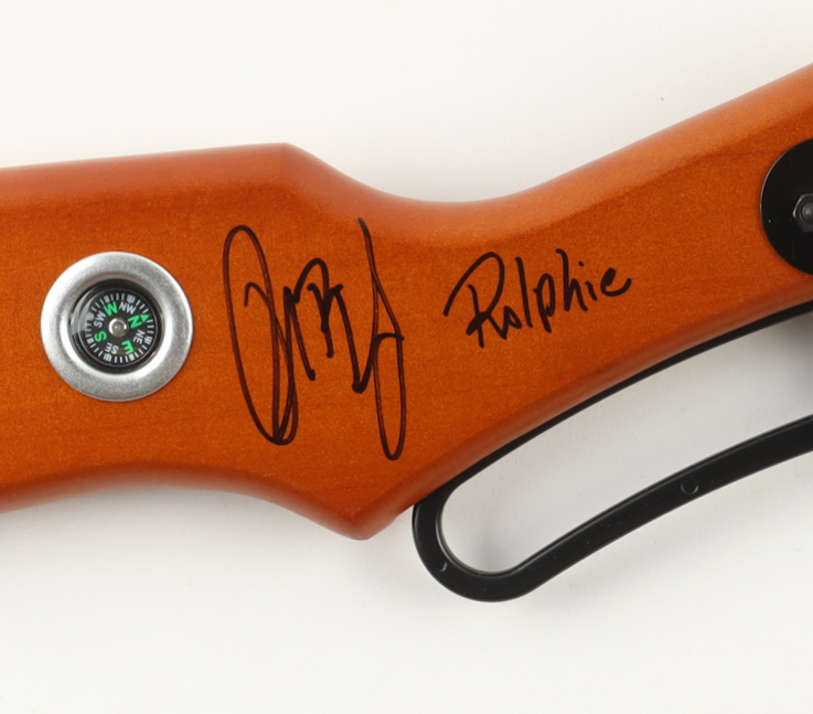 Peter Billingsley Signed "A Christmas Story" Daisy Red Ryder BB Gun Inscribed "Ralphie" & "Don't Shoot Your Eye Out" (JSA) at PristineAuction.com Peter Billingsley Signed "A Christmas Story" Daisy Red Ryder BB Gun Inscribed "Ralphie" & "Don't Shoot Your Eye Out" (JSA) at PristineAuction.com