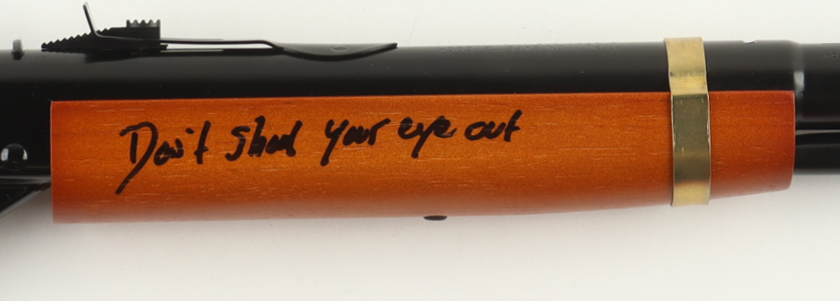 Peter Billingsley Signed "A Christmas Story" Daisy Red Ryder BB Gun Inscribed "Ralphie" & "Don't Shoot Your Eye Out" (JSA) at PristineAuction.com Peter Billingsley Signed "A Christmas Story" Daisy Red Ryder BB Gun Inscribed "Ralphie" & "Don't Shoot Your Eye Out" (JSA) at PristineAuction.com