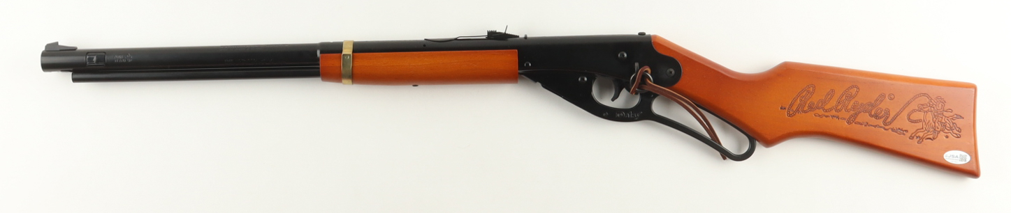 Peter Billingsley Signed "A Christmas Story" Daisy Red Ryder BB Gun Inscribed "Ralphie" & "Don't Shoot Your Eye Out" (JSA) at PristineAuction.com Peter Billingsley Signed "A Christmas Story" Daisy Red Ryder BB Gun Inscribed "Ralphie" & "Don't Shoot Your Eye Out" (JSA) at PristineAuction.com