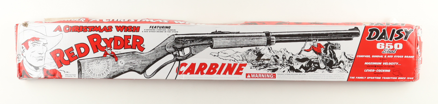 Peter Billingsley Signed "A Christmas Story" Daisy Red Ryder BB Gun Inscribed "Ralphie" & "Don't Shoot Your Eye Out" (JSA) at PristineAuction.com Peter Billingsley Signed "A Christmas Story" Daisy Red Ryder BB Gun Inscribed "Ralphie" & "Don't Shoot Your Eye Out" (JSA) at PristineAuction.com
