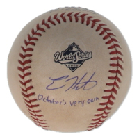 Enrique "Kike" Hernandez Signed 2025 World Series Logo Baseball Inscribed "October's Very Own" (MLB) at PristineAuction.com