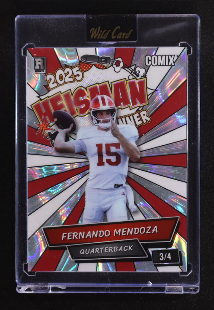 Fernando Mendoza 2025 Wild Card Comix Heisman Winner #ACHO-FM04 RC #3/4 at PristineAuction.com Fernando Mendoza 2025 Wild Card Comix Heisman Winner #ACHO-FM04 RC #3/4 at PristineAuction.com