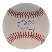 Enrique "Kike" Hernandez Signed OML Baseball Inscribed "Triple Champ!" (MLB) at PristineAuction.com