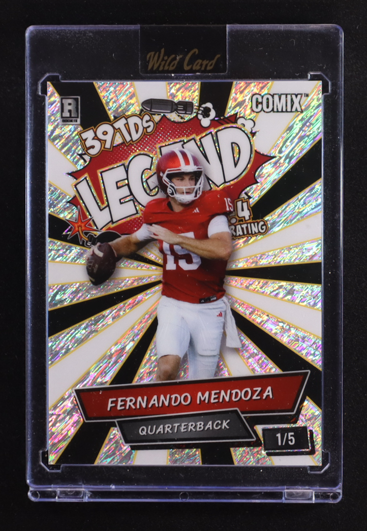 Fernando Mendoza 2025 Wild Card Comix Legend #ACBL-FM09 RC #1/5 at PristineAuction.com Fernando Mendoza 2025 Wild Card Comix Legend #ACBL-FM09 RC #1/5 at PristineAuction.com