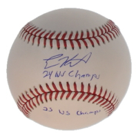 Enrique "Kike" Hernandez Signed OML Baseball Inscribed "24 WS Champs" & 25 WS Champs" (MLB) at PristineAuction.com