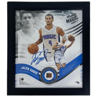 Jalen Suggs LE Magic Custom Framed Game-Used Basketball Piece Collage (Fanatics) at PristineAuction.com