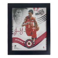 Jalen Green LE Rockets Custom Framed Game-Used Basketball Piece (Fanatics) at PristineAuction.com