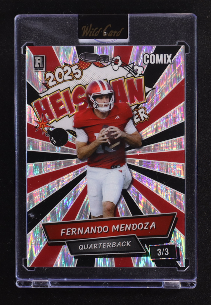 Fernando Mendoza 2025 Wild Card Comix Heisman Winner #ACHO-FM01 RC #3/3 at PristineAuction.com Fernando Mendoza 2025 Wild Card Comix Heisman Winner #ACHO-FM01 RC #3/3 at PristineAuction.com