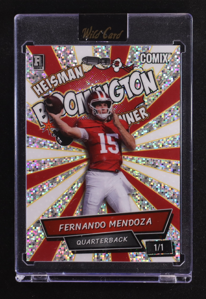 Fernando Mendoza 2025 Wild Card Comix Heisman Bloomington Winner #ACBL-FM07 RC #1/1 at PristineAuction.com Fernando Mendoza 2025 Wild Card Comix Heisman Bloomington Winner #ACBL-FM07 RC #1/1 at PristineAuction.com