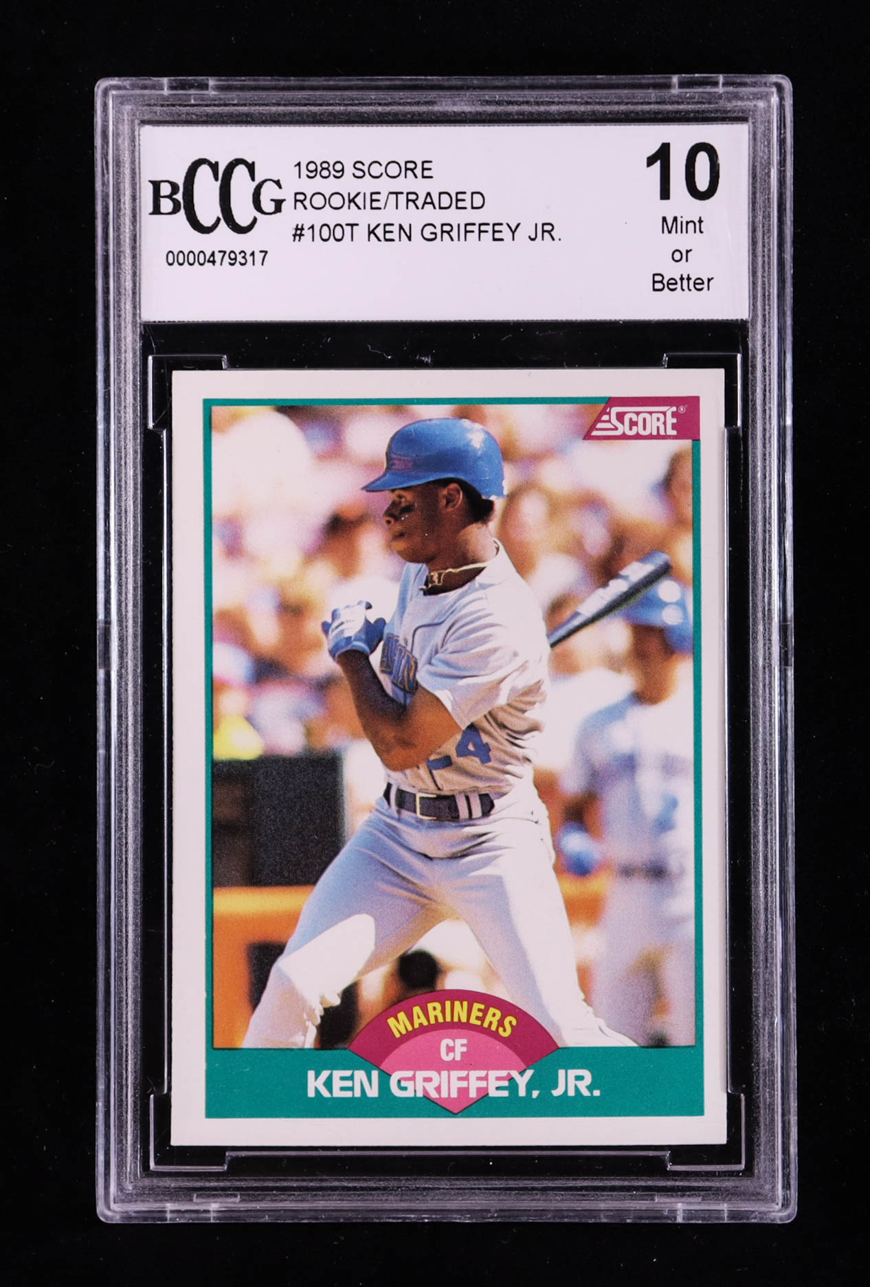 Ken Griffey Jr. 1989 Score Rookie Traded #100T RC (BCCG 10) at PristineAuction.com Ken Griffey Jr. 1989 Score Rookie Traded #100T RC (BCCG 10) at PristineAuction.com