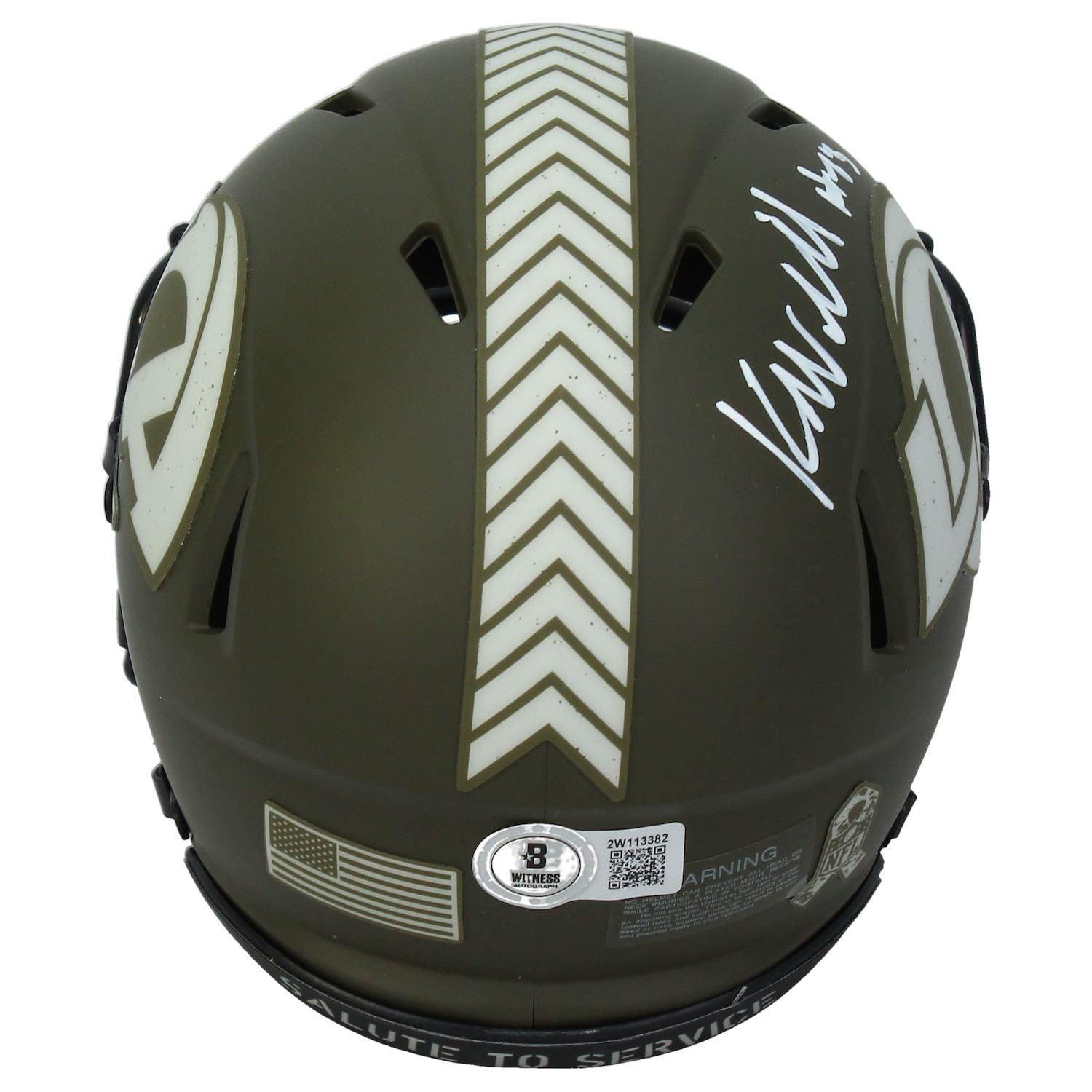 Kyren Williams Signed Rams Salute to Service Alternate Speed Mini Helmet (Beckett) at PristineAuction.com Kyren Williams Signed Rams Salute to Service Alternate Speed Mini Helmet (Beckett) at PristineAuction.com