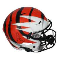 Joe Burrow Signed Bengals Full-Size Authentic On-Field Custom Ripped Speedflex Helmet Inscribed "2020 #1 Pick" (Fanatics) at PristineAuction.com