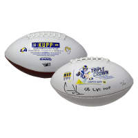 Cooper Kupp Signed LE Rams Super Bowl Logo Football Inscribed "SB LVI MVP" (Fanatics) at PristineAuction.com