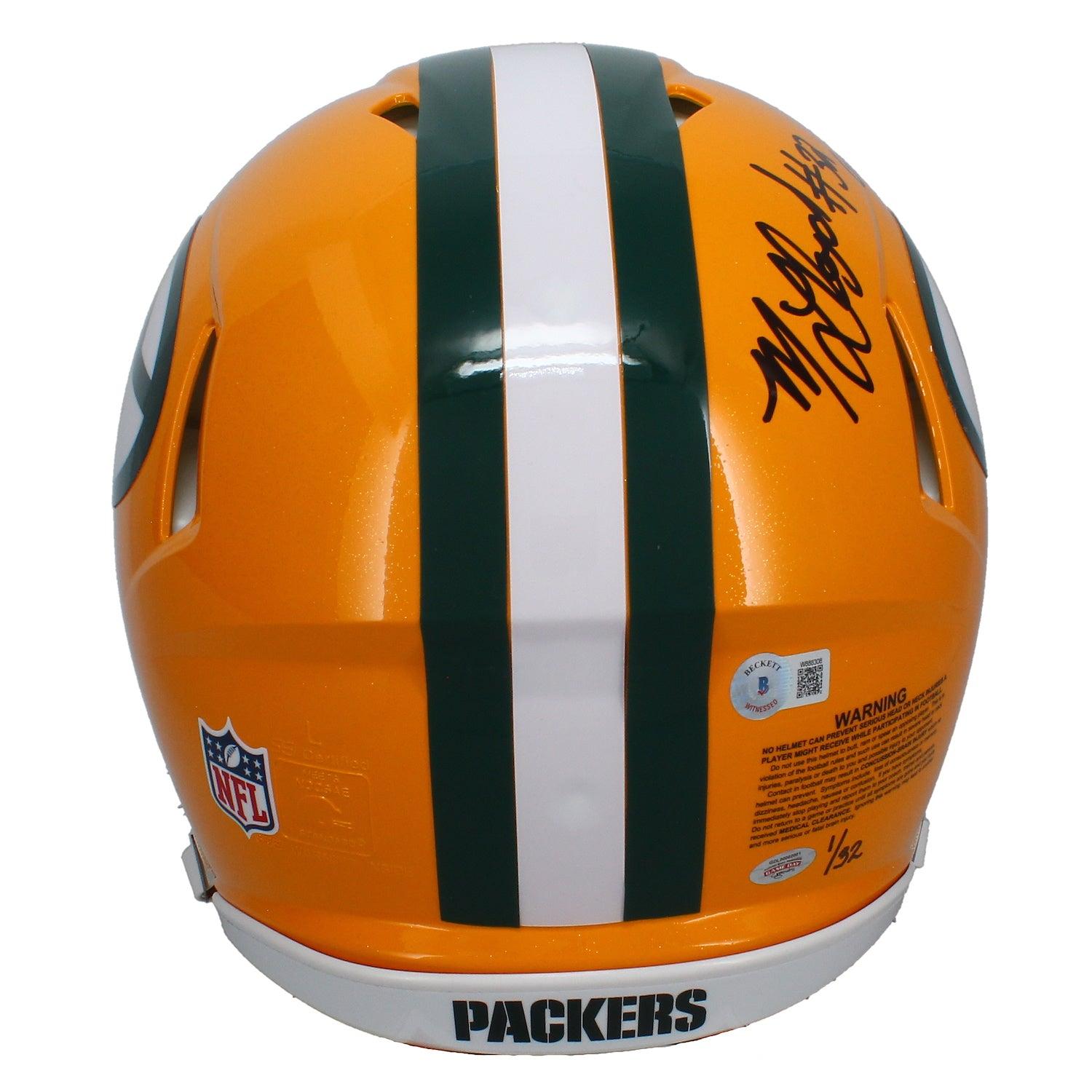 MarShawn Lloyd Signed LE Packers Full-Size Authentic On-Field Speed Helmet Inscribed "Go Pack Go!" (Beckett & GameDay Legends) at PristineAuction.com MarShawn Lloyd Signed LE Packers Full-Size Authentic On-Field Speed Helmet Inscribed "Go Pack Go!" (Beckett & GameDay Legends) at PristineAuction.com