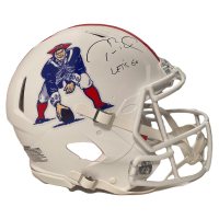 Tom Brady Signed LE Patriots Full-Size Authentic On-Field Throwback Speed Helmet Inscribed "Let's Go" (Fanatics) at PristineAuction.com