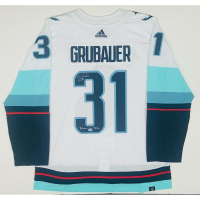Philipp Grubauer Signed Kraken Jersey Inscribed "Release The Kraken" (Fanatics) at PristineAuction.com