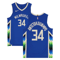 Giannis Antetokounmpo Signed Bucks 2022-23 Authentic Nike City Edition Jersey (Fanatics) at PristineAuction.com