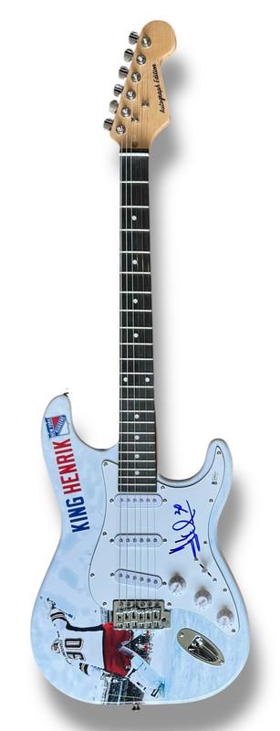 Henrik Lundqvuist Signed Rangers Custom Stratocaster Guitar (Beckett) at PristineAuction.com Henrik Lundqvuist Signed Rangers Custom Stratocaster Guitar (Beckett) at PristineAuction.com