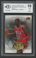 Michael Jordan 2009-10 Upper Deck Michael Jordan Legacy Collection Gold #9 (BCCG 10) at PristineAuction.com