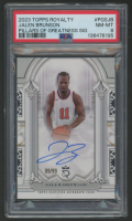 Jalen Brunson 2023 Topps Royalty Pillars of Greatness Signatures #PGSJB #9/99 (PSA 8) at PristineAuction.com