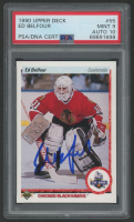 Ed Belfour Signed 1990 Upper Deck #55 (PSA 9 | Auto 10) at PristineAuction.com