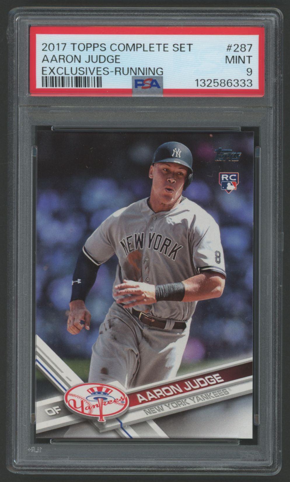 Aaron Judge 2017 Topps Complete Set Exclusives / Running #287 (PSA 9) at PristineAuction.com Aaron Judge 2017 Topps Complete Set Exclusives / Running #287 (PSA 9) at PristineAuction.com