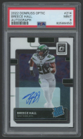 Breece Hall 2022 Donruss Optic Autographs RR RC #214 #110/150 (PSA 9) at PristineAuction.com