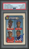 Chipper Jones Signed 1992 Topps Prospects Shortstops #551 (PSA | Autograph Graded 10) at PristineAuction.com