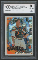 Buster Posey 2010 Topps Chrome Wrapper Redemption Refractors #221 (BCCG 9) at PristineAuction.com