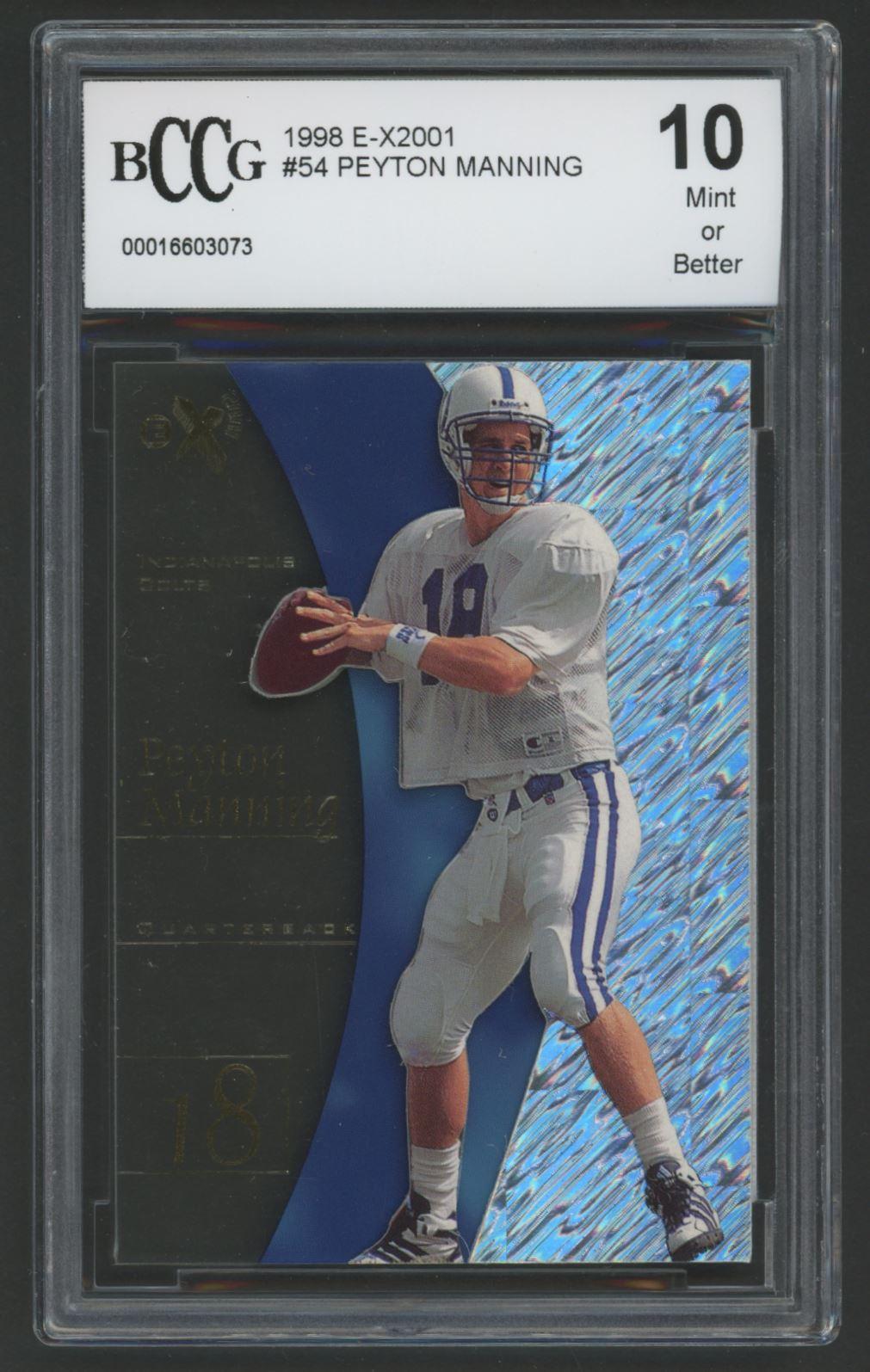 Peyton Manning 1998 E-X2001 #54 (BCCG 10) at PristineAuction.com Peyton Manning 1998 E-X2001 #54 (BCCG 10) at PristineAuction.com
