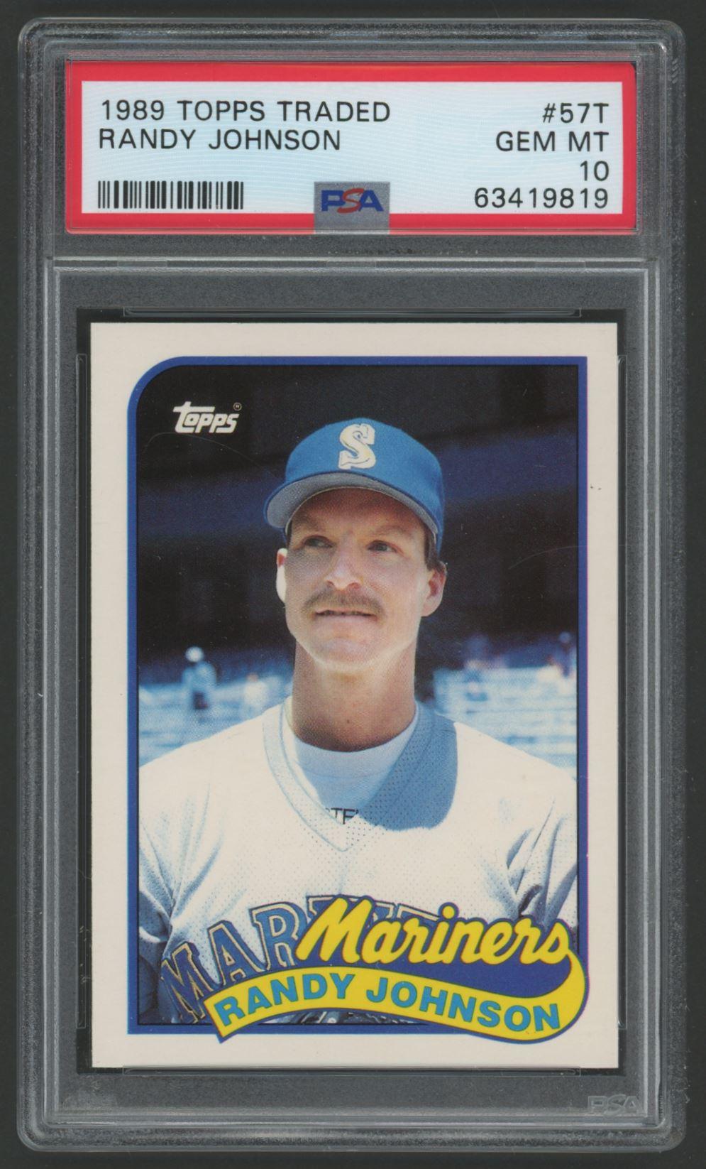 Randy Johnson 1989 Topps Traded #57T RC (PSA 10) at PristineAuction.com Randy Johnson 1989 Topps Traded #57T RC (PSA 10) at PristineAuction.com