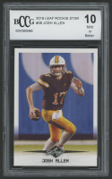 Josh Allen 2018 Leaf Rookie Star #08 RC (BCCG 10) at PristineAuction.com
