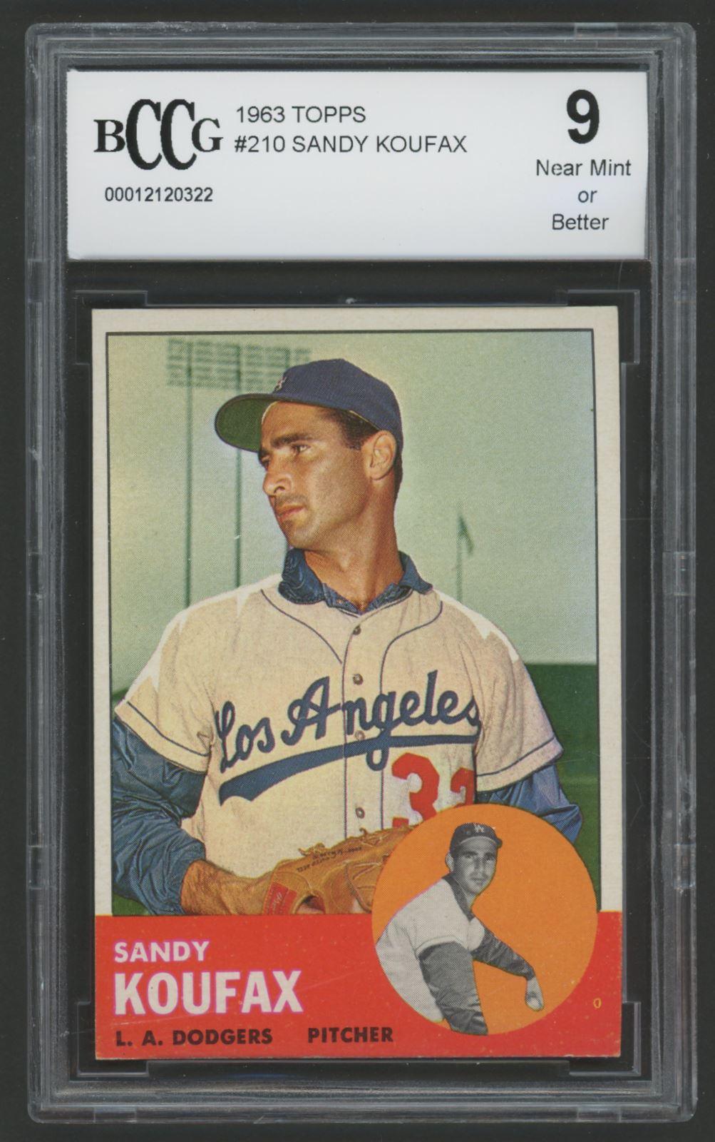 Sandy Koufax 1963 Topps #115 (BCCG 9) at PristineAuction.com Sandy Koufax 1963 Topps #115 (BCCG 9) at PristineAuction.com