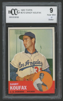 Sandy Koufax 1963 Topps #115 (BCCG 9) at PristineAuction.com
