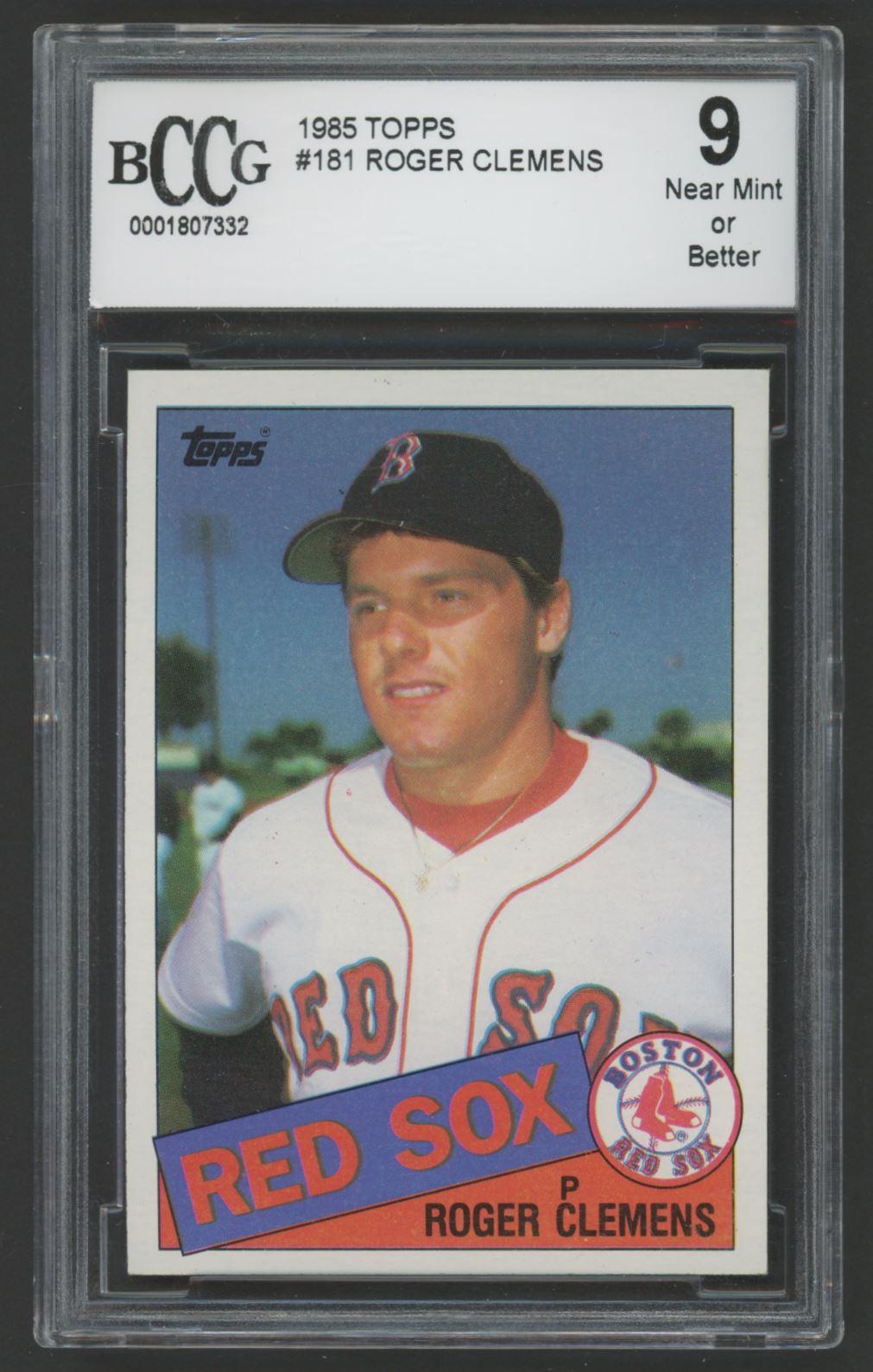 Roger Clemens 1985 Topps #181 RC (BCCG 9) at PristineAuction.com Roger Clemens 1985 Topps #181 RC (BCCG 9) at PristineAuction.com