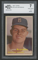 Don Drysdale 1957 Topps #18 RC (BCCG 7) at PristineAuction.com