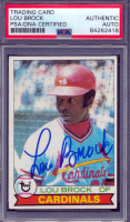 Lou Brock Signed 1979 Topps #665 (PSA) at PristineAuction.com