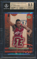 LeBron James 2003-04 Upper Deck Rookie Exclusives Jerseys #J1 RC (BGS 9.5) at PristineAuction.com