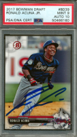 Ronald Acuna Jr. Signed 2017 Bowman Draft #BD39 RC (PSA 9 | Autograph Graded 10) at PristineAuction.com