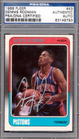 Dennis Rodman Signed 1988-89 Fleer #43 RC (PSA) at PristineAuction.com