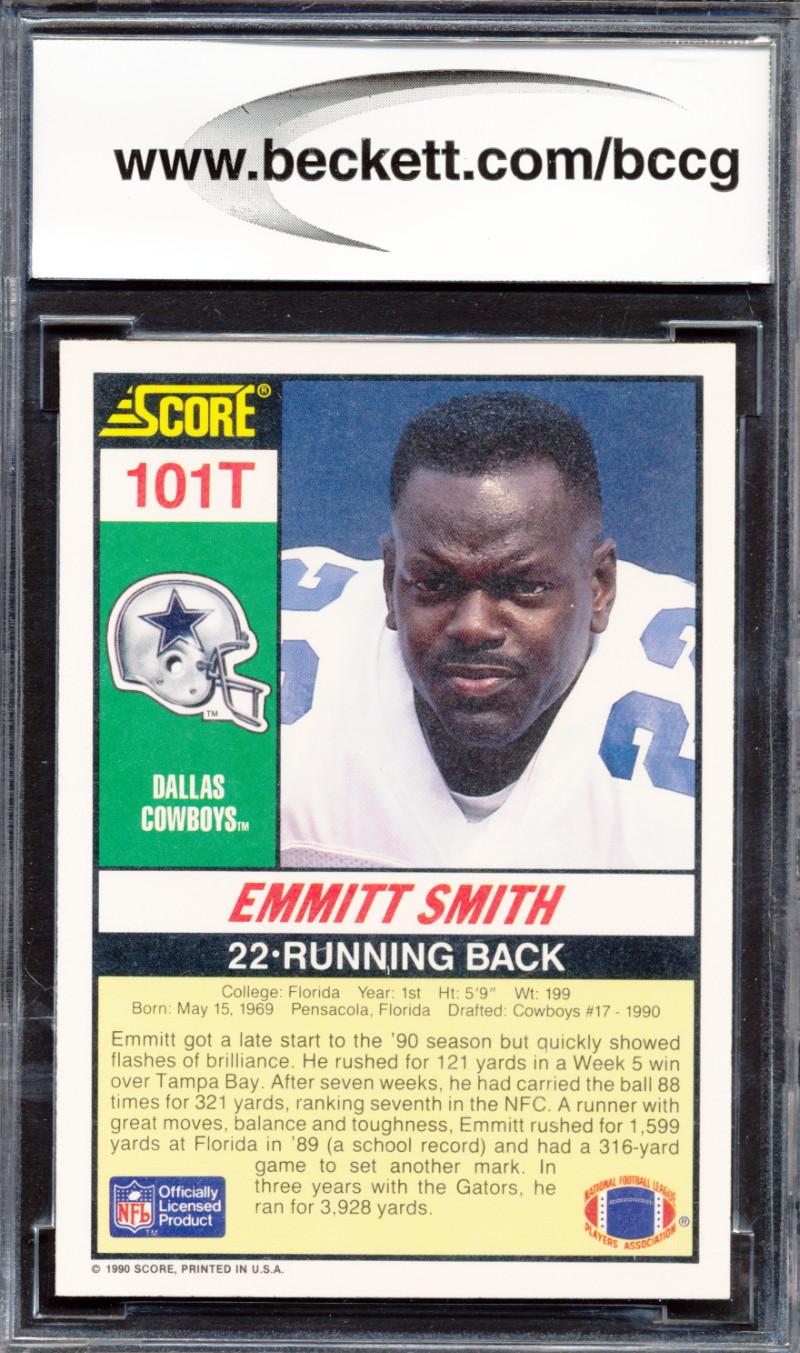 Emmitt Smith 1990 Score Supplemental #101T RC (BCCG 10) at PristineAuction.com Emmitt Smith 1990 Score Supplemental #101T RC (BCCG 10) at PristineAuction.com