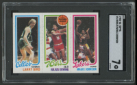 34 Larry Bird / 174 Julius Erving TL / 139 Magic Johnson 1980-81 Topps #6 RC (SGC 7) at PristineAuction.com