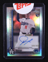 Roki Sasaki 2025 Topps Chrome Rookie Autographs Refractors #RAROKI #189/499 RC at PristineAuction.com