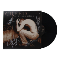 Creed "My Own Prison" Vinyl Record Album Band-Signed By (4) with Scott Stapp, Mark Tremonti, Brian Marshall & Scott Phillips (JSA) at PristineAuction.com