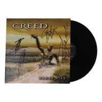 Creed "Human Clay" Vinyl Record Album Band-Signed By (4) with Scott Stapp, Mark Tremonti, Brian Marshall & Scott Phillips (JSA) at PristineAuction.com
